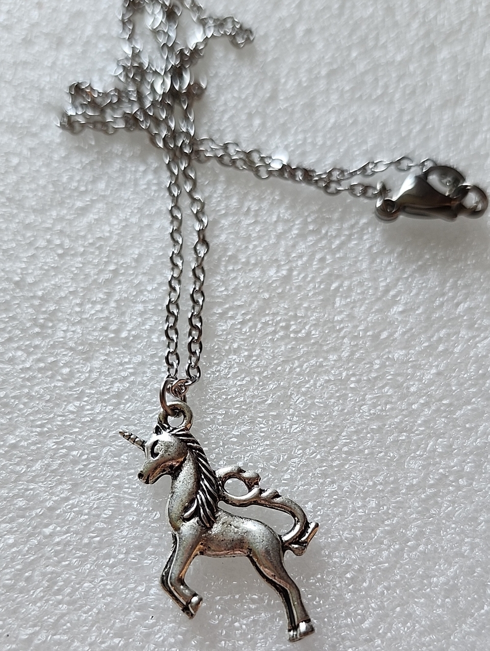 Hand Crafted Silver Unicorn Pendant Necklace